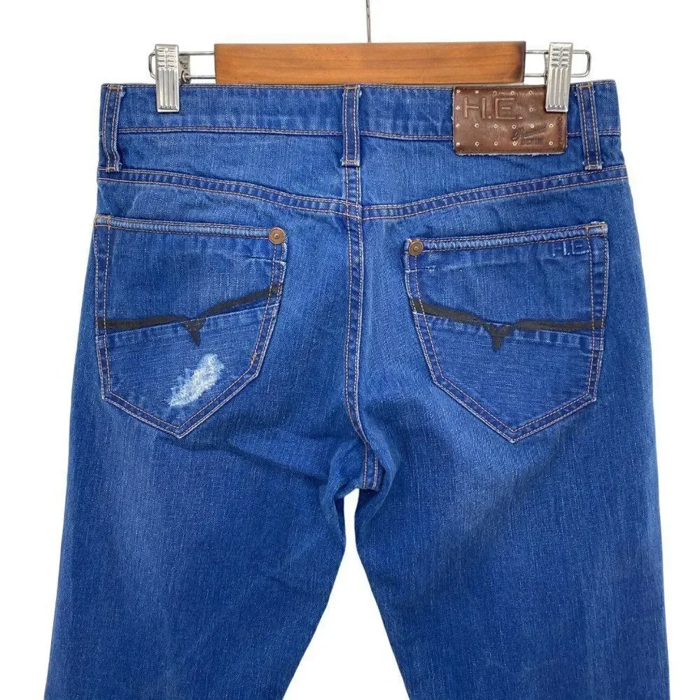 H. E. by Mango Men’s Denim Button Fly Slim Fit Jeans